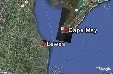 Cape May Lewes Map